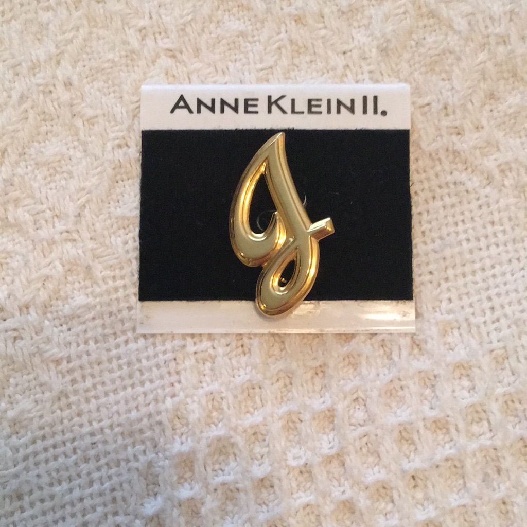 Anne Klein Ii Gold Tone “J” Pin